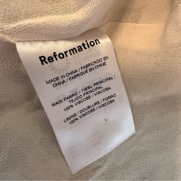 Reformation Blue and White Floral Mini Dress Size 12 - Picture 9 of 9